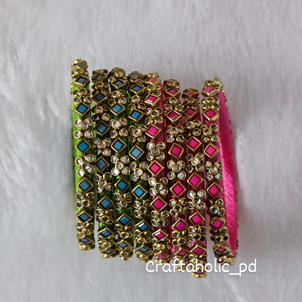 2D Border Silkthread Bangles